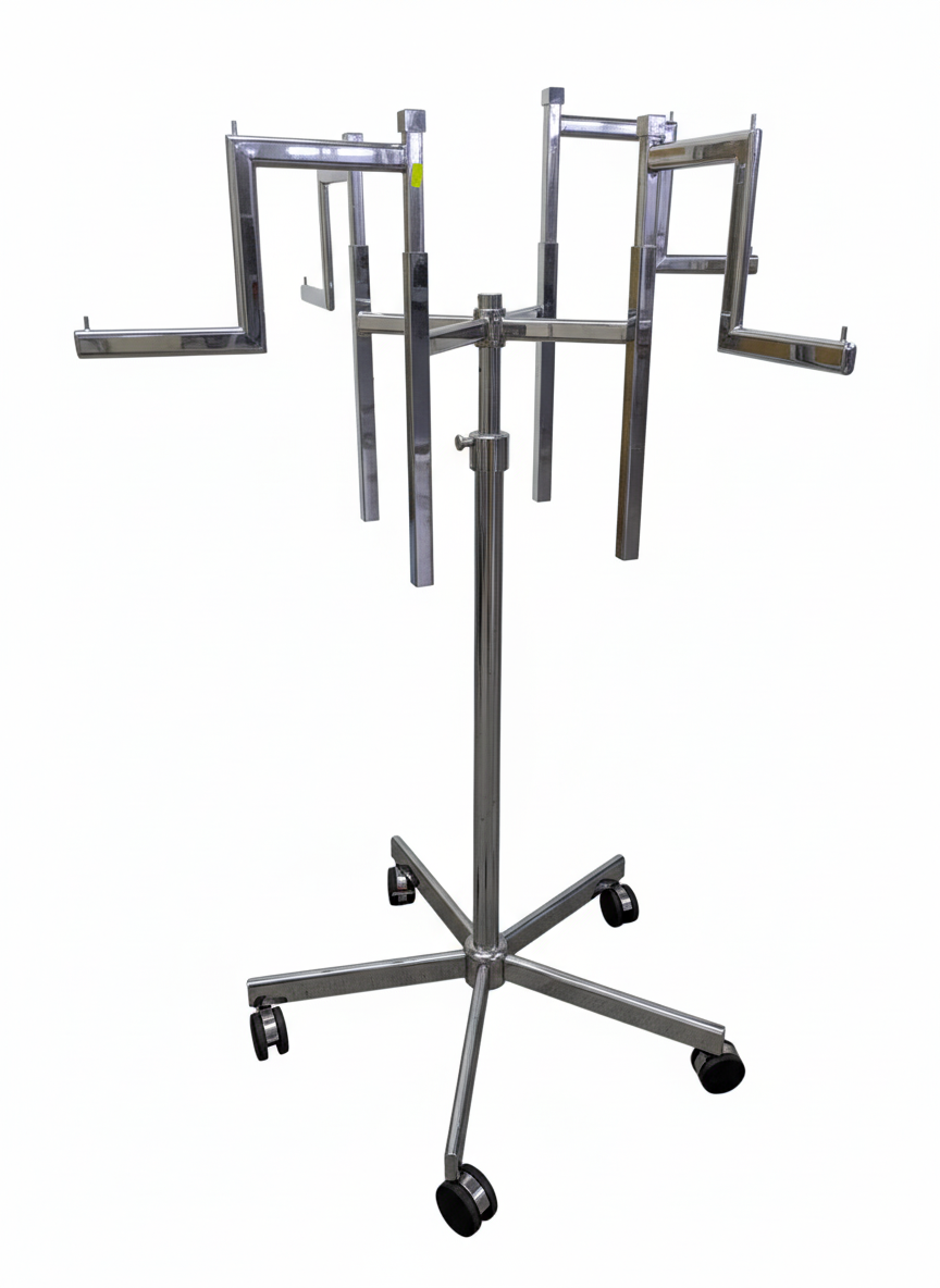 4-Armkleiderständer mit Rollen
