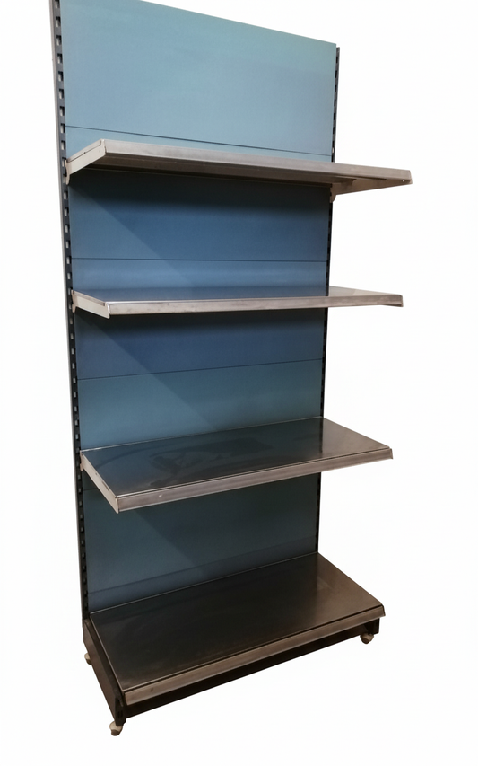 Tego Wandregal mit blauen Rückwänden, Breite 100cm