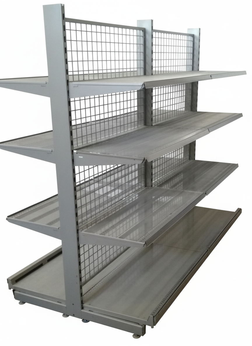 Mittelraumregal, grau, Breite 200cm