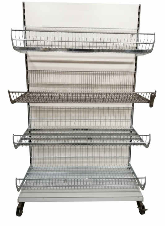 Tego-Wandregal mit 8 Einhängekörben, Breite 200cm