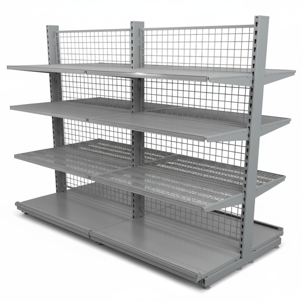 Mittelraumregal, grau, Breite 200cm
