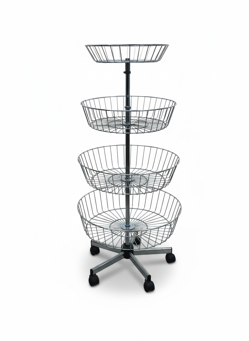 Verkaufsständer mit 4 Körben